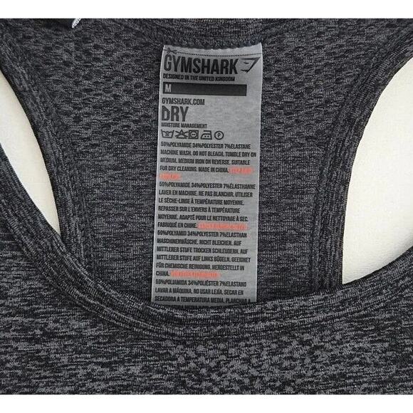 Gymshark (Womens Medium) Vital Seamless Tank Top Sleeveless Shirt Racerback Gray - Picture 2 of 5